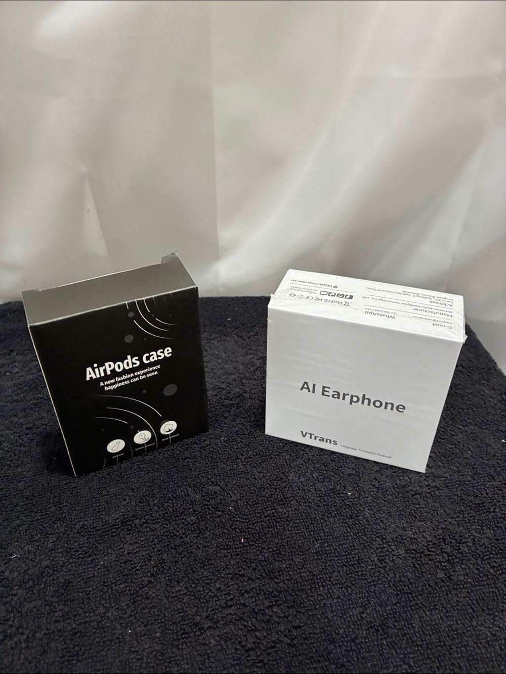 Peach AI Earphone with Protective AirPods Case Bundle !!! NWT